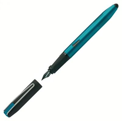Zdjęcie produktu dla ONLINE Schreibgeräte 26001/3D, Czarny, Kolor benzyny, System napełniania zakraplaczem, Niebieski, Plastik, Stal irydowa, Średni