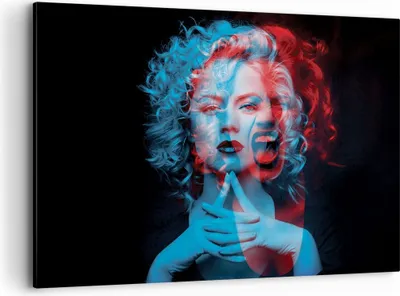 Produktbild von Bild auf Leinwand - Leinwandbild - Einteilig - Schwarz Frau Emotionen - 100x70cm - Wand Bild - Wanddeko - Wandbilder - Leinwanddruck - Bilder - Wanddekoration - Leinwand bilder - AA100x70-4472