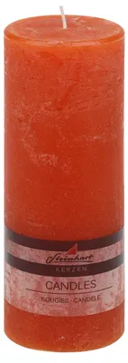Produktbild von Stumpenkerze "Raureif" Dunkelorange 200/78 mm
