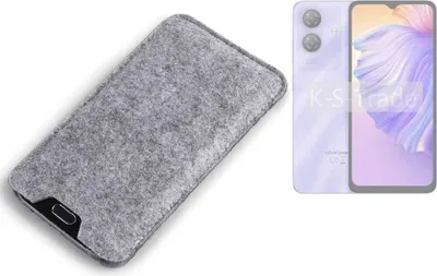 Produktbild von K-S-Trade Filz Handyhülle kompatibel mit Ulefone Note 21 Schutzhülle Filztasche Filz Tasche Case Sleeve Handy Hülle Filzhülle grau