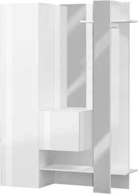 Produktbild von Dmora Eingangsregal Vilmaro 140x35x190h cm Weiß 28 Paar