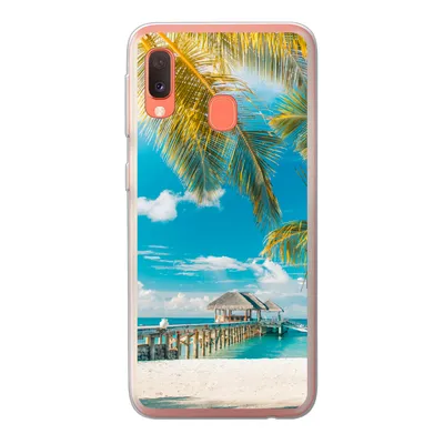 Produktbild von MuchoWow® Handyhülle Schutzhülle Hülle für Samsung Galaxy A20e Tropisch - Strand - Palme Silikon Softcase Handy Hülle - Abdeckung