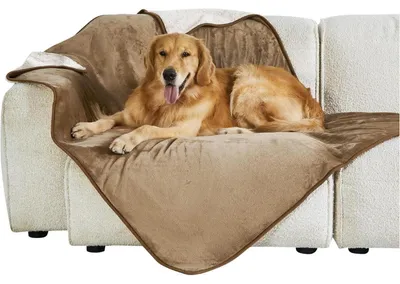 Produktbild von Hundedecke wasserdicht Sherpa Fleece 152x127cm Kamel XL waschbar Sofaschutz