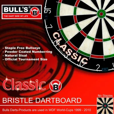 Image de Bull's Classic Bristle Board, jeu de fléchettes classique