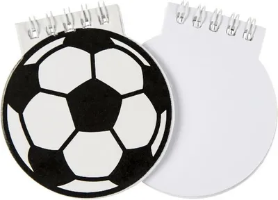 Imagen del producto de Cuaderno de fútbol para niños, 8 cm, de cartón, en blanco y