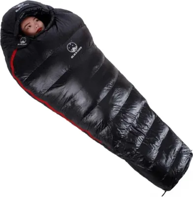 Produktbild von BS-1300 Günstigster Daunenschlafsack 1300g Daunen / Daunen bis -15° - Schwarz