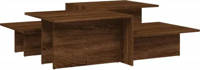 Productafbeelding van vidaXL Salontafels, 2 stuks, bruin, eikenlook, houtvezel
