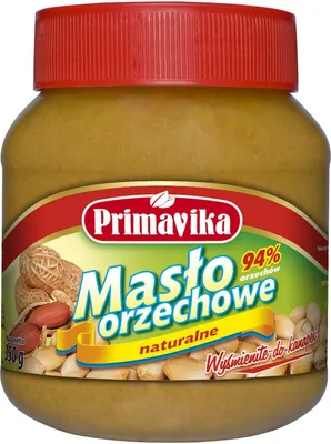 PASTA Z PRAŻONYCH ORZESZKÓW ZIEMNYCH BEZGLUTENOWA 350 g - PRIMAVIKA