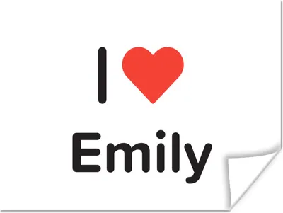 Produktbild von MuchoWow® Poster Ich liebe - Emily - Mädchen 160x120 cm - Foto Plakat