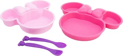 Obrázok produktu pre Detská sada riadu Disney Minnie Mouse 4-dielna - tanier, miska a príbor v darčekovej škatuľke