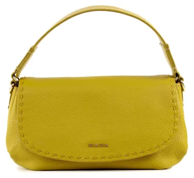 Produktbild von BIASIA Leder Schultertasche Umhängetasche Path Flap Bag Avocado senfgelb