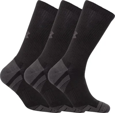 Produktbild von Under Armour UA Performance Tech Crew-Socken im 3er-Pack, uni, Crew-Socken, Schwarz, Grau, Erwachsener, Uni, Black / Jet Gray, M