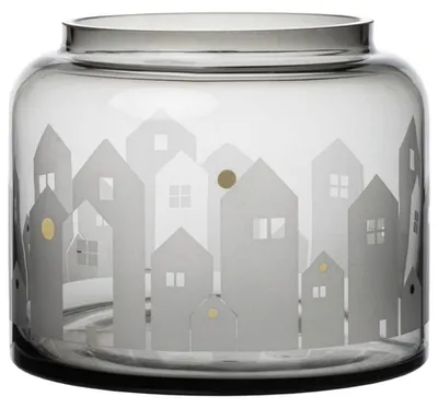 Produktbild von räder Wintervase Häuser Blumenvase 90725 Weihnachtszeit Ø 19 cm H.15,5