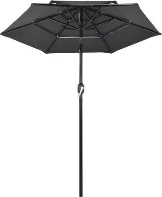 Produktbild von vidaXL Sonnenschirm mit Aluminium-Mast 3-lagig Anthrazit 2 m