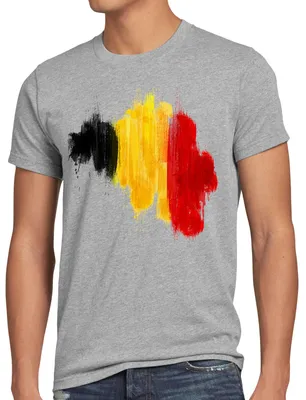 Produktbild von BaumwolleCloud Flagge Belgien Herren T-Shirt Fußball Sport Belgium WM EM Fahne