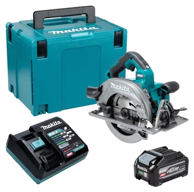 Produktbild von Makita HS 003 GU101 Akku Handkreissäge 40 V max. 190 mm Brushless + 1x Akku 4,0 Ah + Ladegerät + Makpac