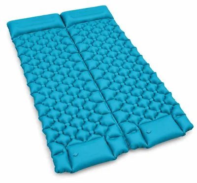 Produktbild von Vigevee 2xCamping Isomatte, Isomatte Camping Aufblasbar, 8.5cm Dicke Isomatten Camping Ultraleicht mit Kissen Isomatte Selbstaufblare Schlafmatte für Camping Wandern Strand, wasserdichte & Faltbare, 192 x 60 x 8.5cm,blau