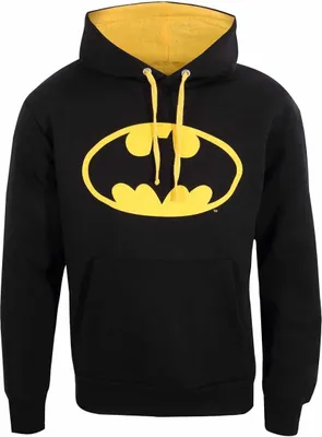 Image de Batman - Sweat à capuche Logo pour homme/femme unie HE1981 (L) (Noir)