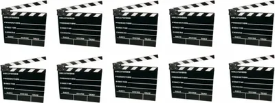 Produktbild von 10x Filmklappe Regieklappe Regie Film Hollywood Klappe Clapperboard 20x18cm