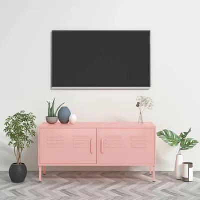 Obrázek produktu pro vidaXL TV skříňka růžová 105x35x50 cm ocelová