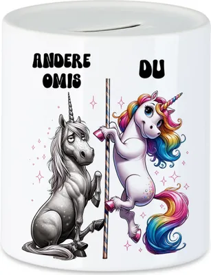 Produktbild von Andere Omis Du Einhorn Spardose Großmama Humor Enkelin Einzigartig