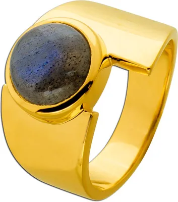 Produktbild von Labradorit Ring Silber 925 blauer grüner Natur Labradorit Edelstein 4.0ct 19