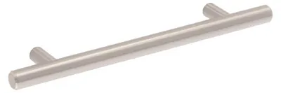 Obrázek produktu pro Madlo na nábytek z nerezové oceli, rozteč 128 mm, povrchová úprava: saténový nikl