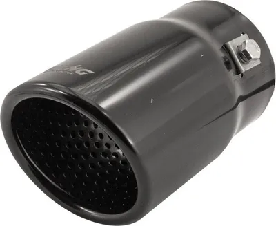 Productafbeelding van Simoni Racing TRX/21N Uitlaatbescherming, eindstuk, afdekkap, ovaal, recht, zwart, roestvrij staal, diameter 76mm, 80mm, 128mm