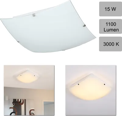 Produktbild von Deckenleuchte Deckenlampe 15W Weiß Wohnzimmerlampe modern Flurlampe