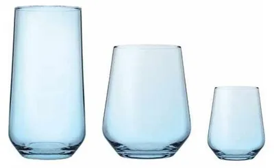 Obrázek produktu pro Pasabahce Allegra Univerzální víceúčelové sklenice na vodu sada 3 ks Vhodné na víno, džusy, limonádu, 470 ml (highball) 420015 Tyrkysová