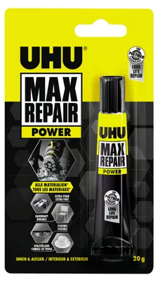 Produktbild von UHU MAX Repair, Gel, RoHS, REACH, CE, 33 g, Sichtverpackung, 1 Stück(e), Lösungsmittel