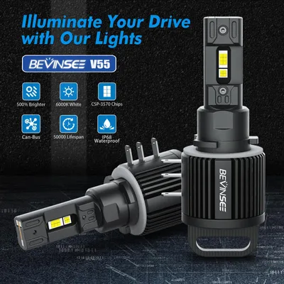 Obrázok produktu pre LED svetlomety H15 – diaľkové svetlá a denné svietenie – CANBUS – 110 W / 11 000 lm – 6000 K – 12 V – vhodné pre modely VW Golf 6/7, BMW, Mercedes, Audi A3/A6