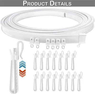Produktbild von Extra großer Raumteiler Vorhang mit schienen Haken, Beige Staubvorhang, Sichtschutz Trennvorhänge Schlafzimmer Wohnzimmer, B 254 x H 244 cm