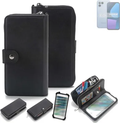Produktbild von K-S-Trade 2in1 Handyhülle Schutzhülle kompatibel mit Fairphone  Fairphone 5  & Portemonnee Cover Handy Hülle Case Etui Geldbörse Wallet Bookstyle