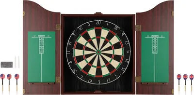 Produktbild von Dartscheiben-Schrankset mit offizieller Sisalscheibe und Darts