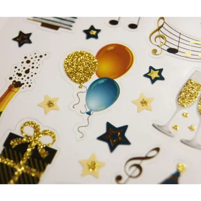 Produktbild von Wandsticker - Geburtstagsparty - Glitter - 1,8 cm