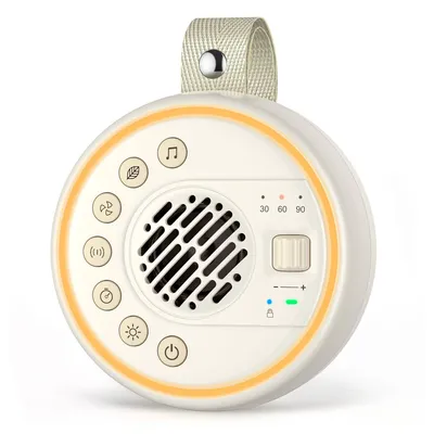 Produktbild von White Noise Machine Baby,Einschlafhilfe Baby Weißes Rauschen Sound Machine mit 22 Musik und Licht,USB Wiederaufladbar Schlafhilfe für Kinder