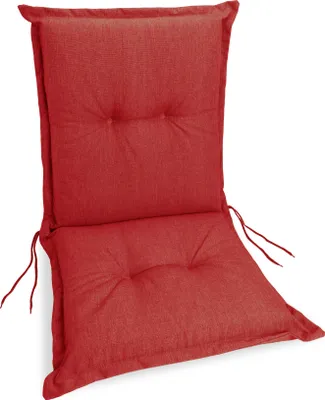 Produktbild von sunnypillow 1 Stück Gartenstuhlauflagee Niedriglehner 100 x 50 x 9 cm  Auflage Polsterauflagen Indoor / Outdoor Stuhlauflage Stuhlkissen  Rot