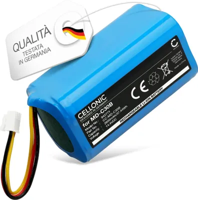Immagine prodotto di CELLONIC 1x Batteria per Aspirapolvere Compatibile con Blaupunkt XBOOST, Compatibile con Liectroux C30B, Compatibile con Blaupunkt BlueBot XSMART, 6.60.40.02-0 – (2600mAh , 14.4V)