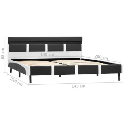 Immagine prodotto di vidaXL Struttura letto con LED in Pelle finta grigia 140x200 cm