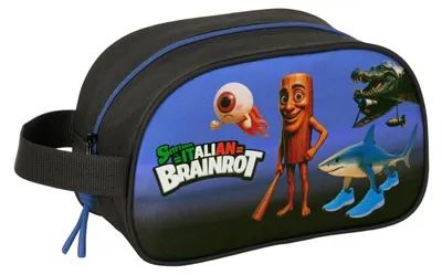 Productafbeelding van Safta Brainrot 5 liter, 26x12x15 cm, toilettas, zwart. Kinder, zwart, one size