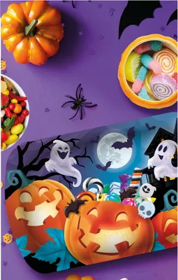 Produktbild von Halloween Kürbis Kunststoffschale 39x24cm