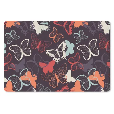 Produktbild von MuchoWow® Schreibtischunterlage Schmetterlinge - Muster - Abstrakt 60x40 cm - XXL Mauspad - Großes Mauspad
