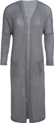 Produktbild von Knit Factory Jasmin Lange Strickjacke - Grau - 40/42