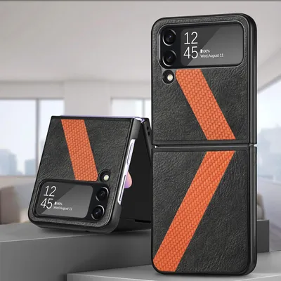 Image de Étui pour Samsung Galaxy Z Flip4 5G en similicuir / motif L - Neuf