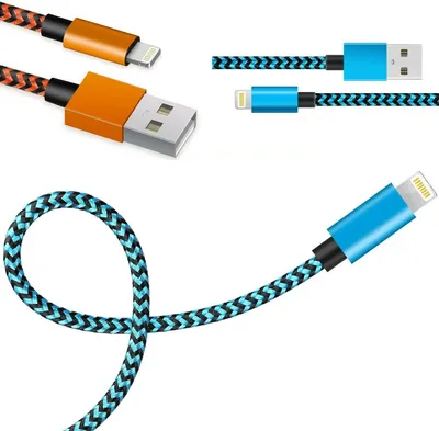 Image de 2xpcs Câble de charge pour iPhone 6 6S 7 8 Plus X XS Max XR 11 Pro Max 5 5S SE iPad min 2Meter argenté
