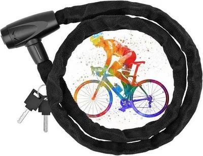Productafbeelding van Fietsslot met 5-cijferig cijferslot - 4 mm dikke ketting, zwart