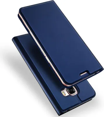 Produktbild von Conie Ultra Slim Klapp Tasche für Samsung Galaxy A5 2017 Kartenfach Hülle Rundumschutz in Blau