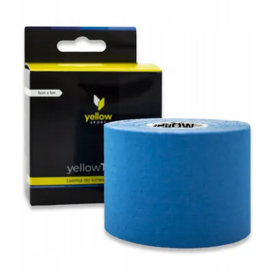 Obrázek produktu pro yellowSPORT yellowTAPE - Kineziotapingová páska - 5 cm x 5 m - modrá - 1 ks.