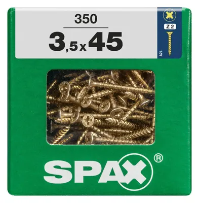 Produktbild von Spax Universalschrauben 3.5 x 45 mm PZ 2 - 350 Stk.